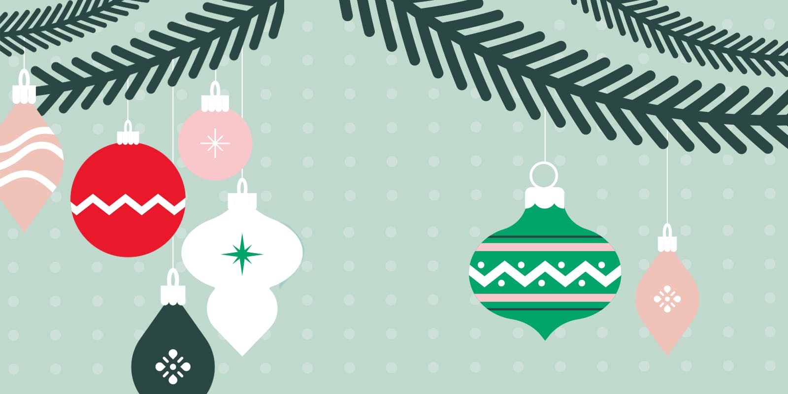 Christmas decorations hanging on the tree