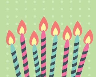 Candles on a cake