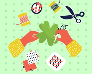 Making crafts with kids for St. Patrick's Day