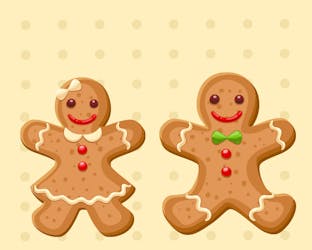 Gingerbread house husband and wife