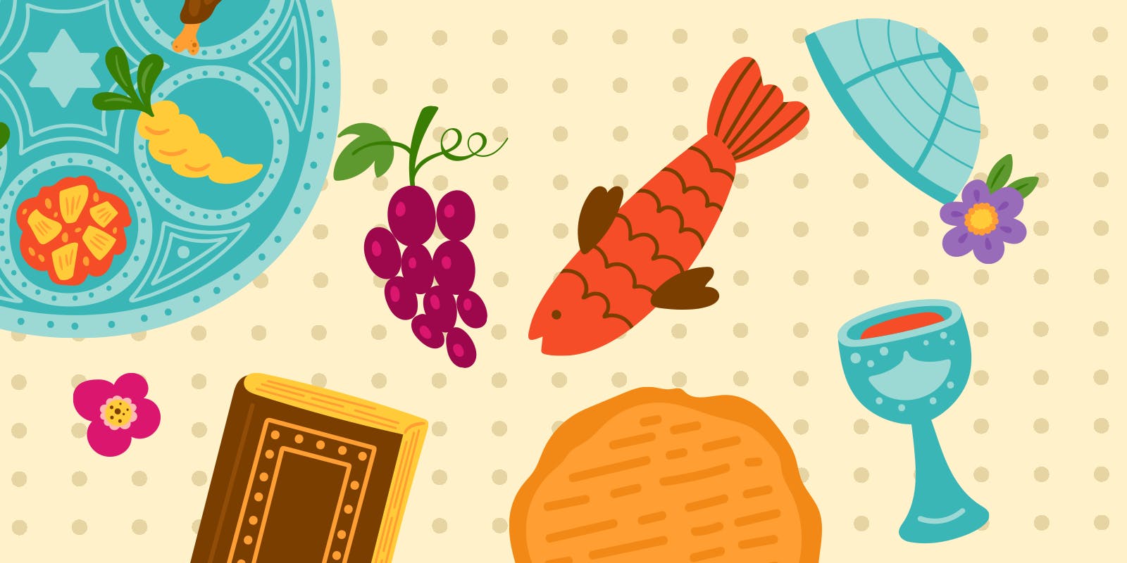 Passover seder illustration table