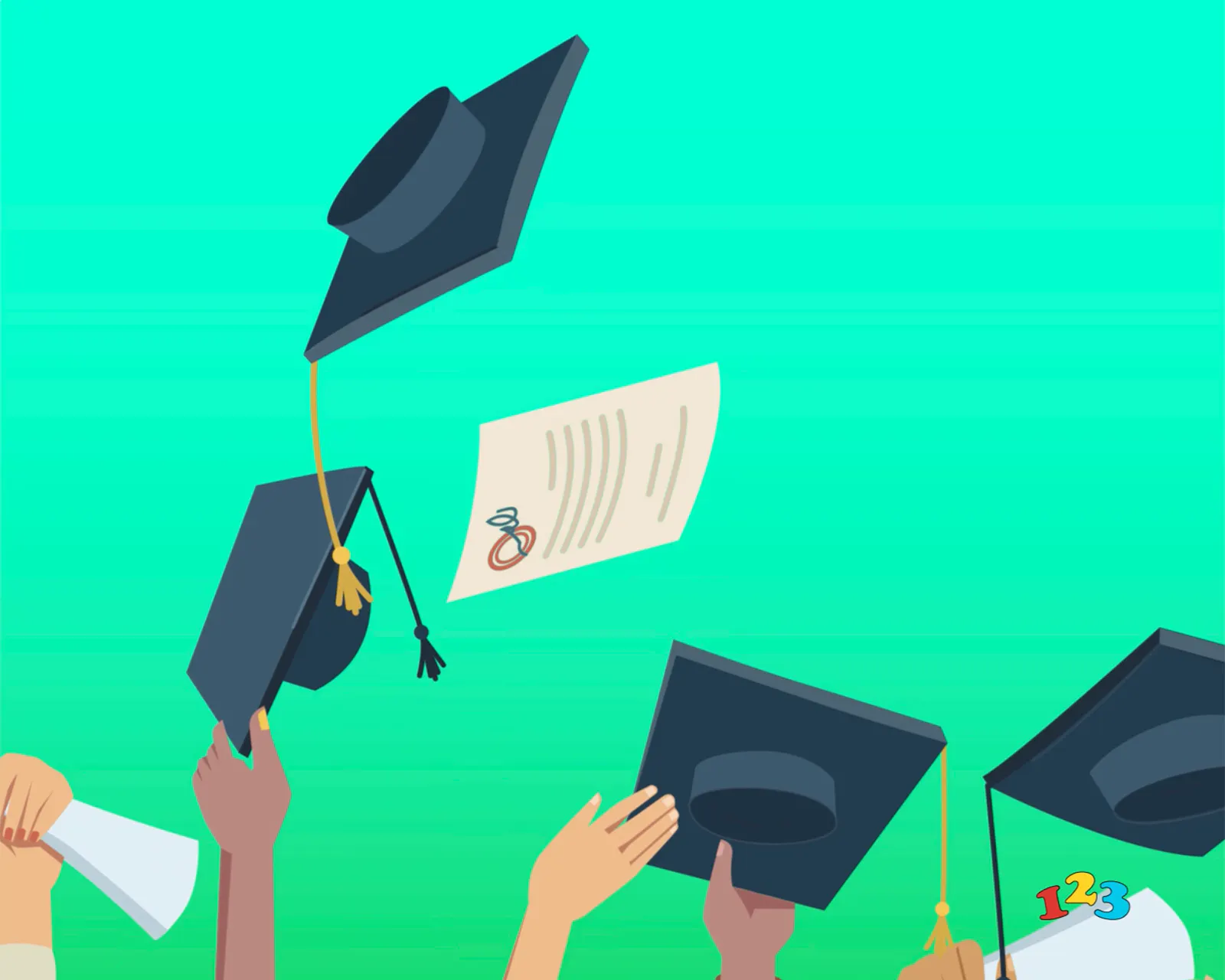 Final Send Off For Graduation Hats off to you - Graduation - send free eCards from 123cards.com