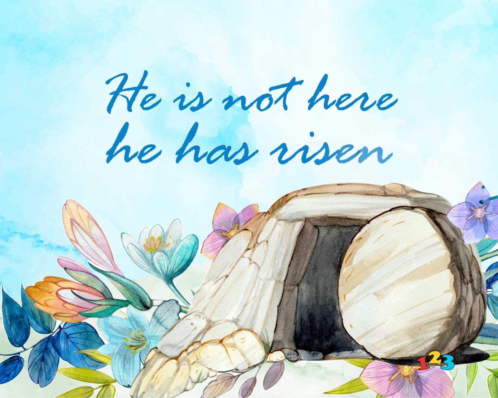 He has risen - Easter - send free eCards from 123cards.com