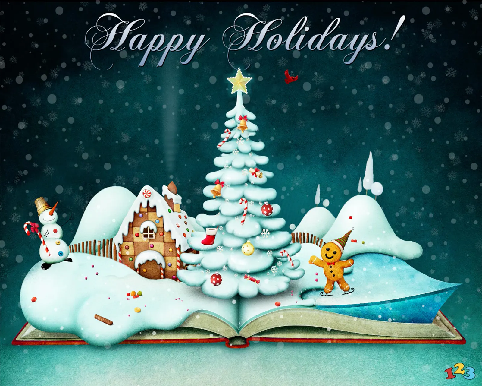 Winter tales - Happy Holidays - send free eCards from 123cards.com